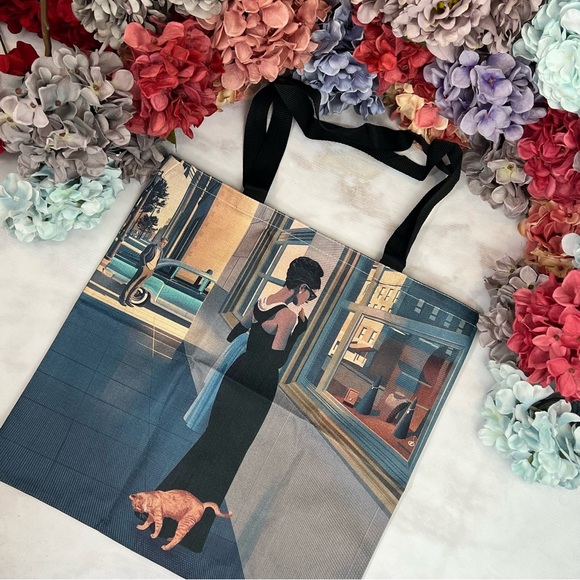 Eco-Friendly Audrey Hepburn Breakfast at Tiffany’s Folding Tote Bag - Picture 4 of 12